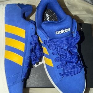 Adidas Royal Blue with Yellow Accent Shoes
